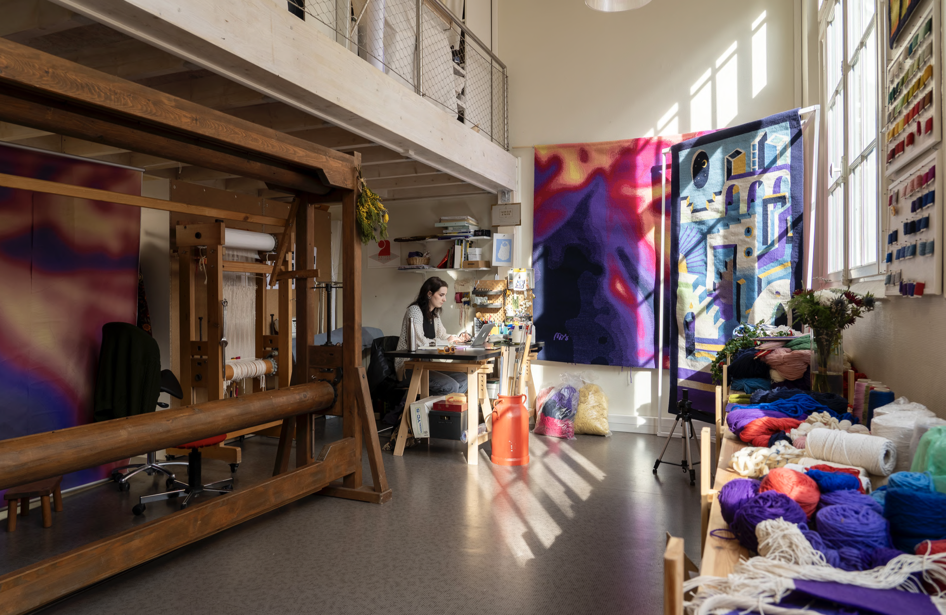 Diane Collongues dans son atelier © Félix Maryne