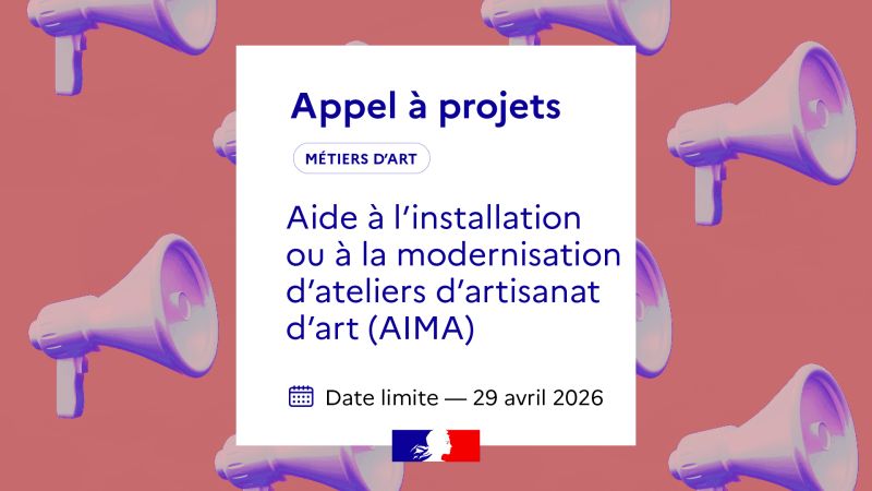 Affiche de l'appel à projets avec logo du ministère de la Culture
