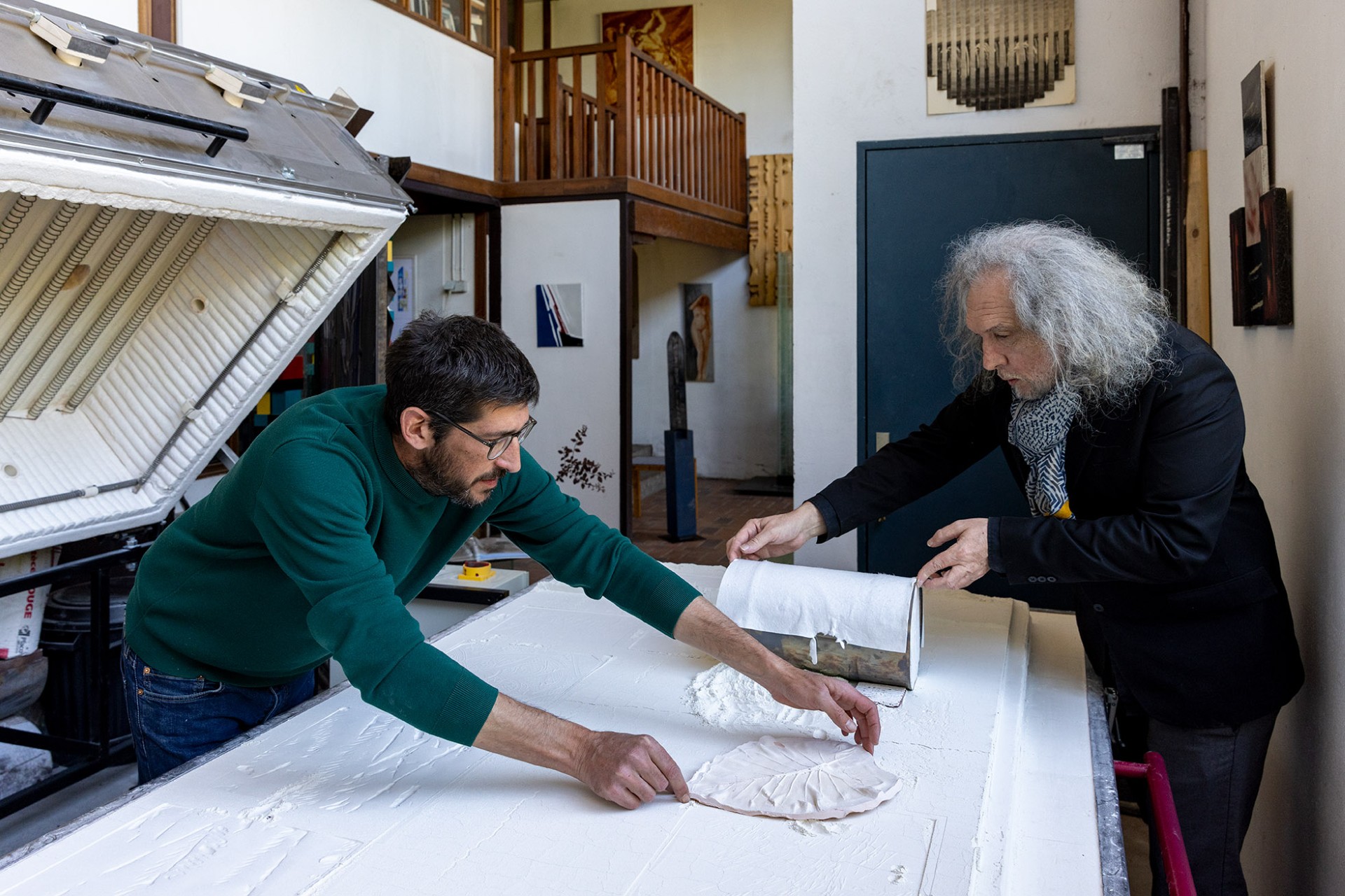 Stéphane Petit et Julien Guiller, travail sur le verre