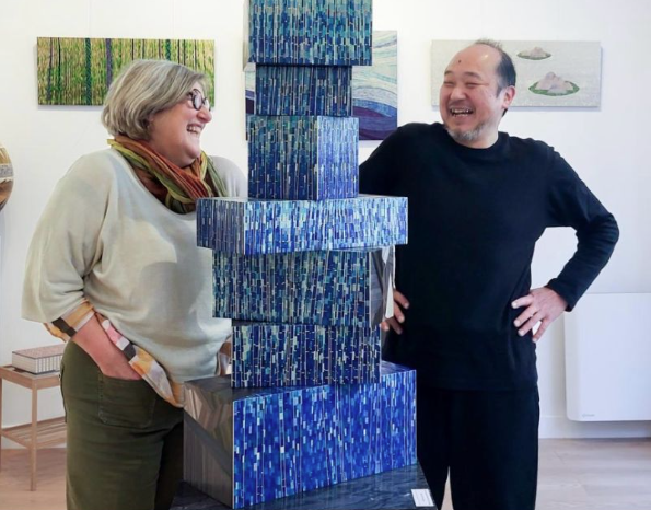 photo de Toshiaki kamiya et valérie colas des francs