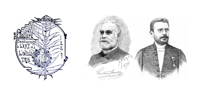 Logo SEAI, Gustave Sanndoz et Gustave Laroumet