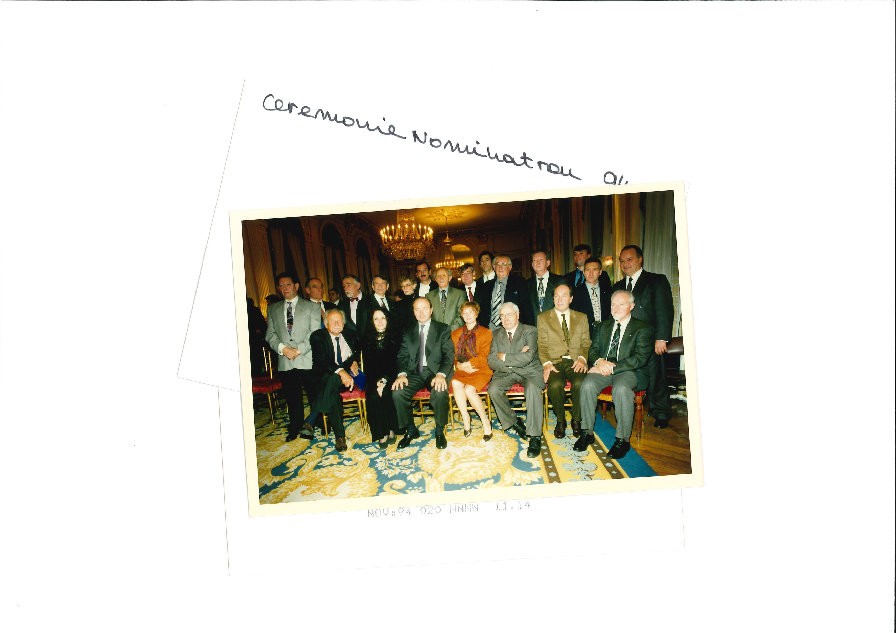 Première promotion Maitre d'art 1994 Jcques Toubon