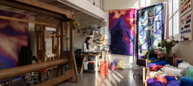 Diane Collongues dans son atelier © Félix Maryne