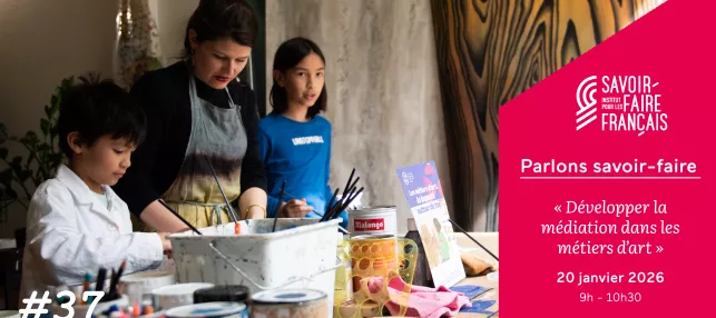 Image d'une activité jeunesse à l'atelier Mayeul Gauvin - peinture en décor © Augustin Détienne - Institut pour les Savoir-Faire Français