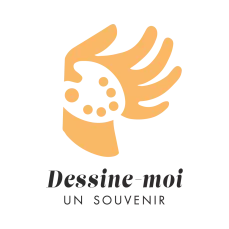 Logo dessine-moi un souvenir main peinture