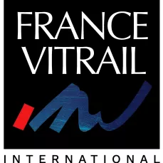 Logo de France Vitrail International en vitrail