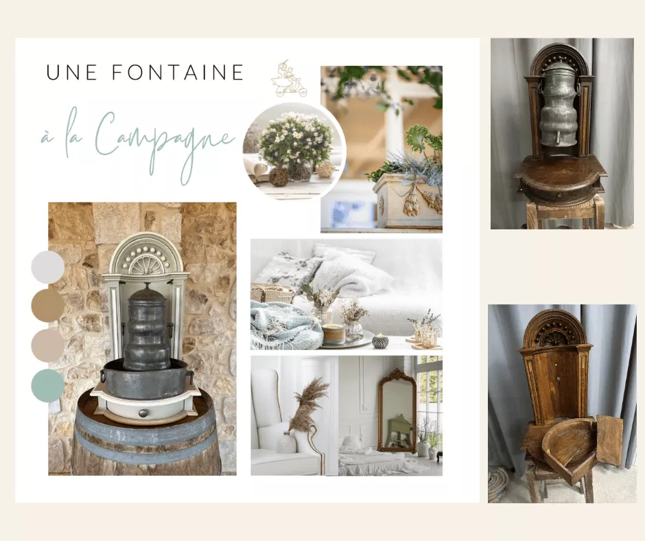 Nouvelle vie pour cette fontaine en chêne et étain