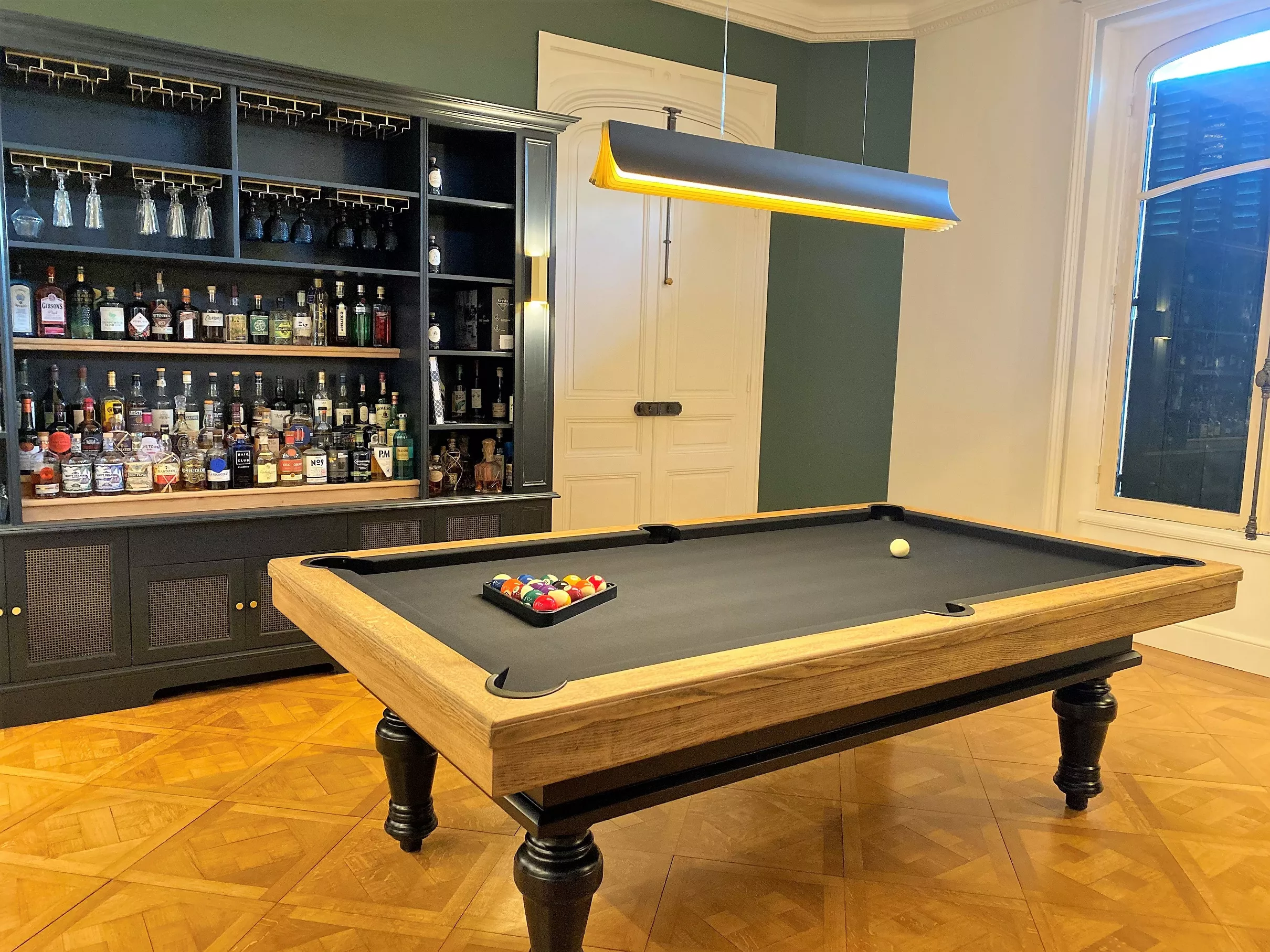 Billard tradition Pacha chêne vieilli et noir