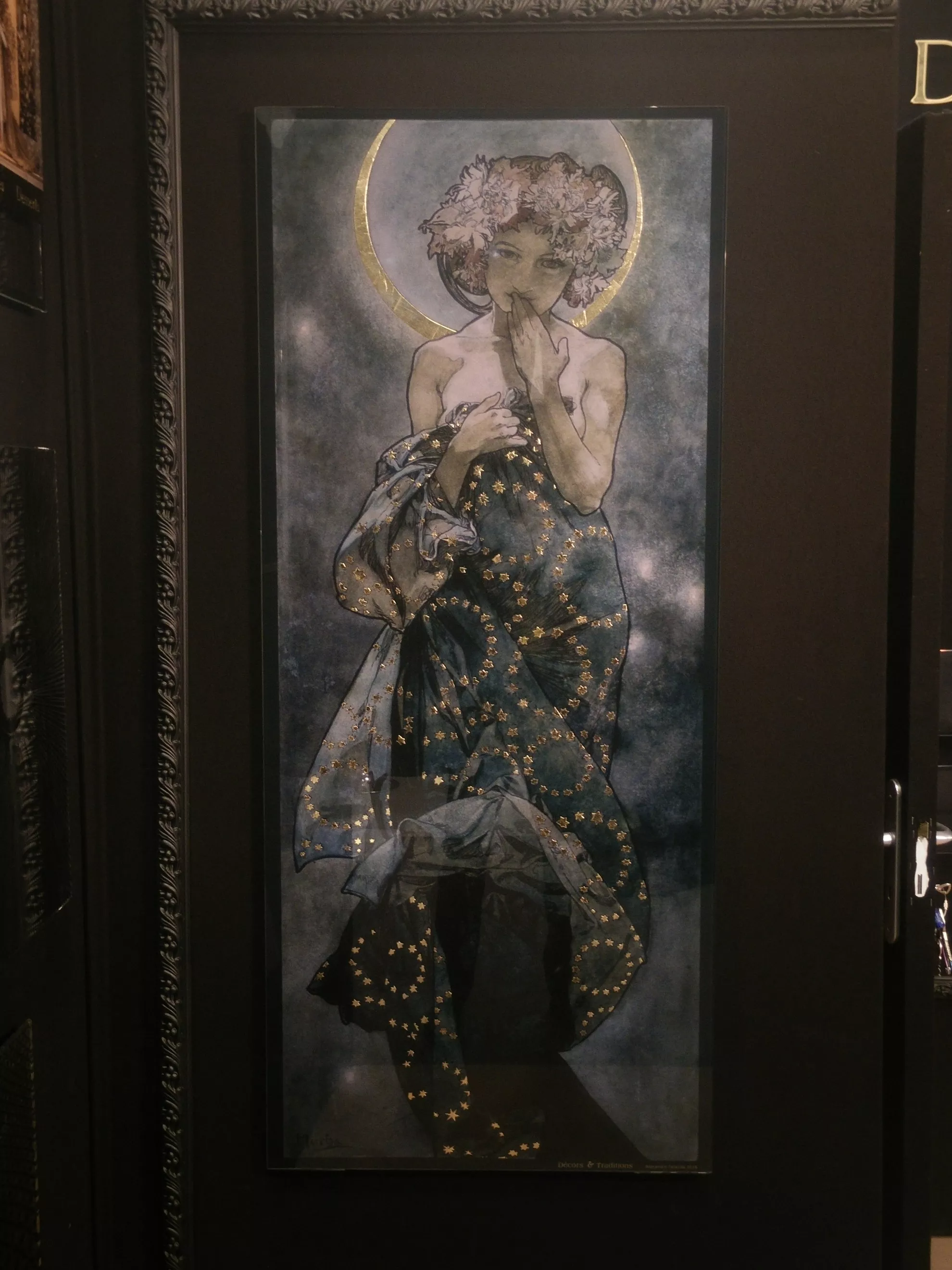 Reproduction en or églomisé d'une Oeuvre de Musha