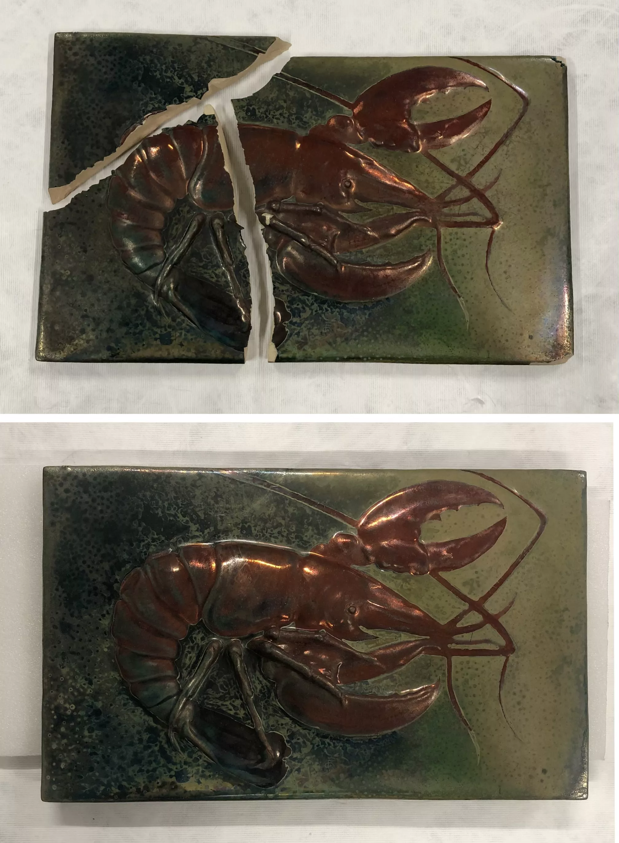 restauration d'un objet d'art en céramique pour le musée d'art de Toulon