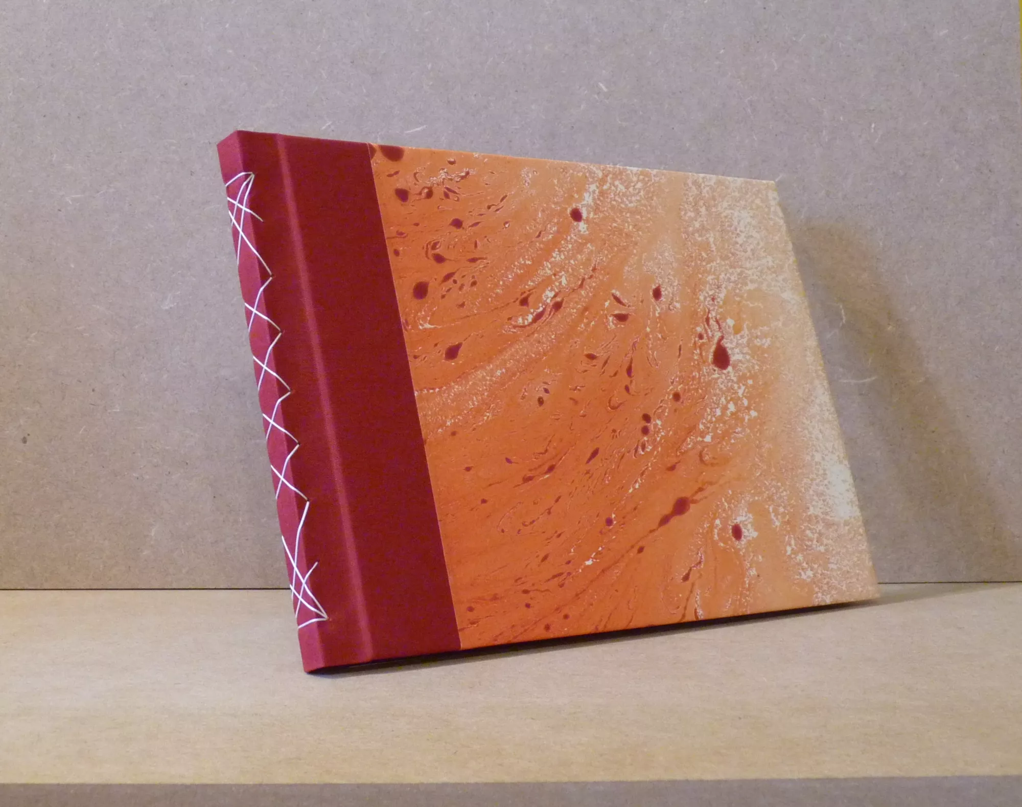 Carnet en Reliure Japonaise et Papier Marbré