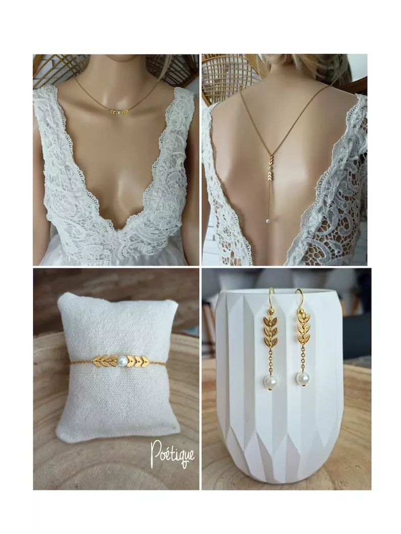Parure de bijoux de mariage fait main 