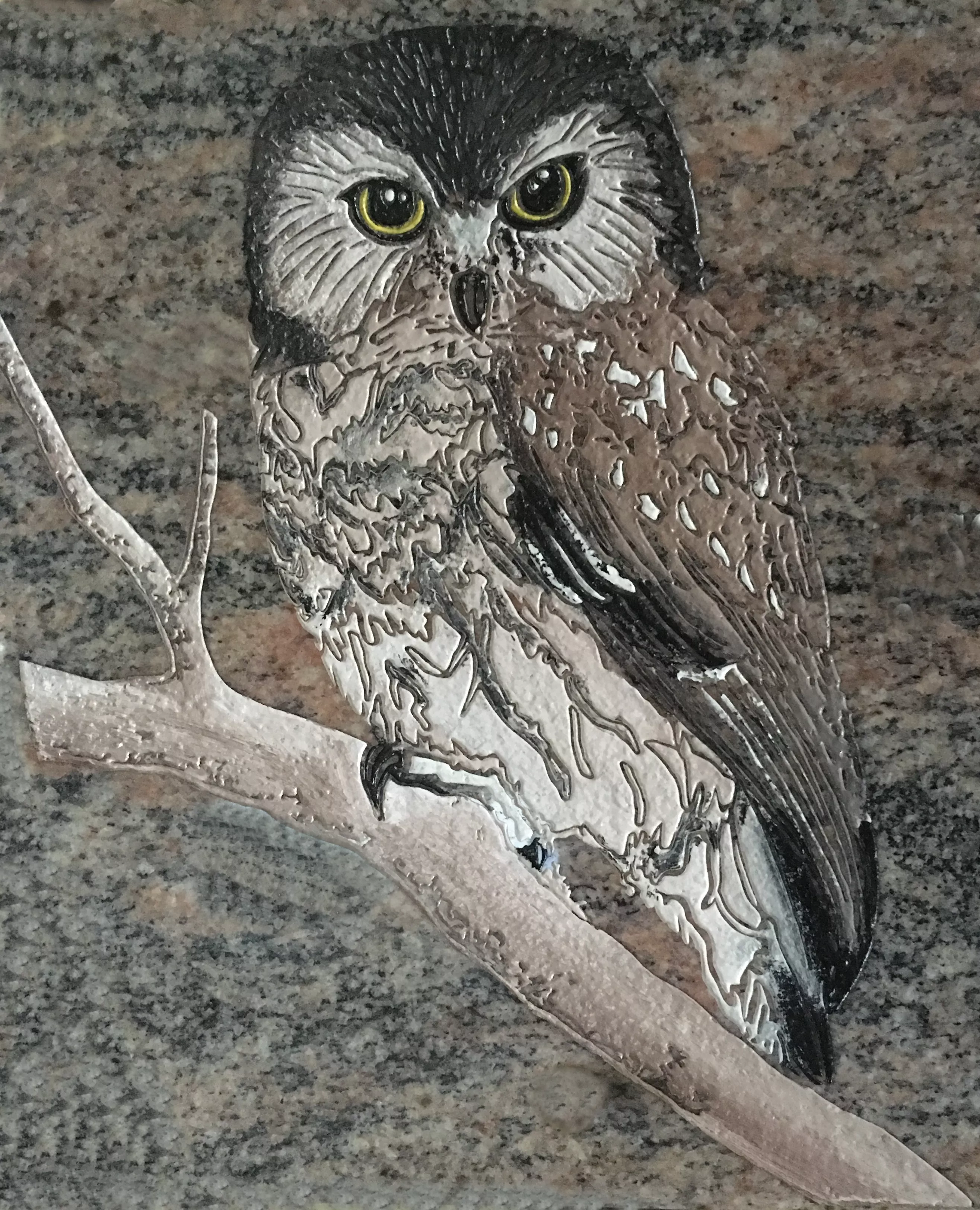 Gravure + finition couleur