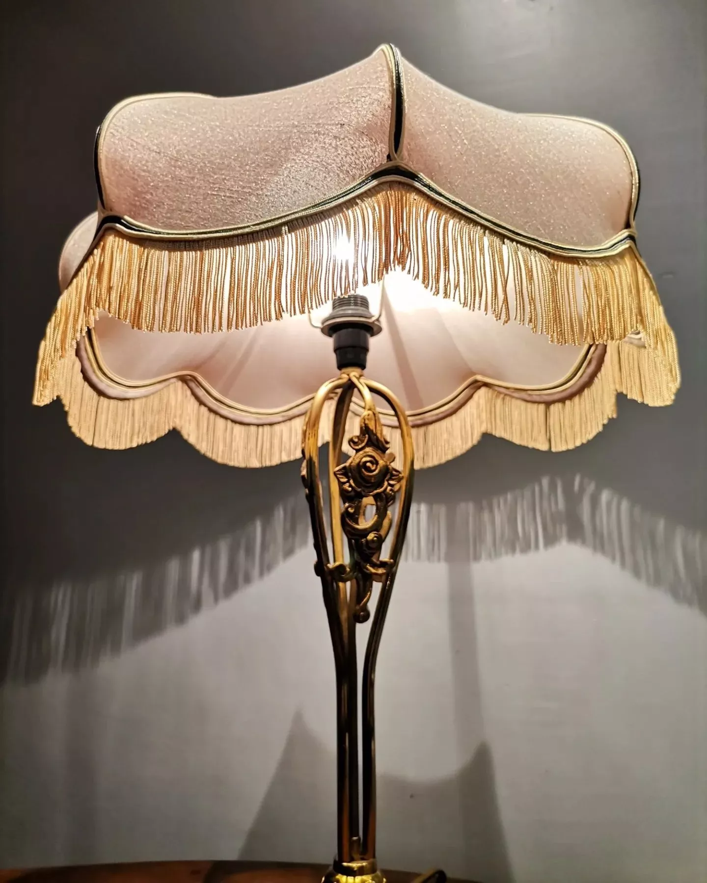 Abat-jour Dôme "Citrouille", doupion de soie doublé