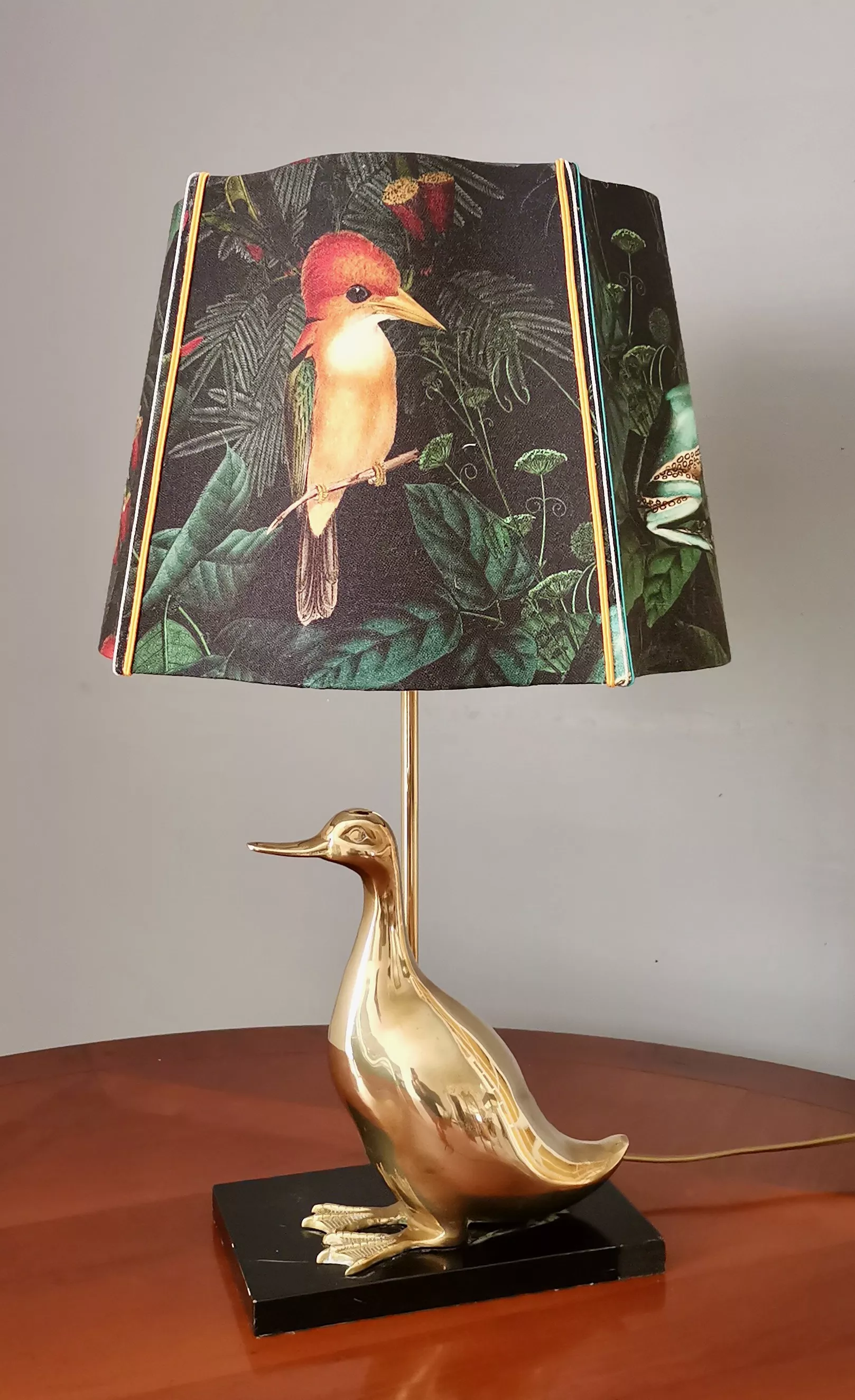 Abat-jour "Carré espagnol", coton contrecollé