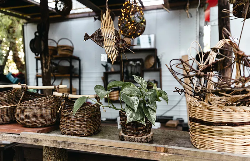 ensemble de petit paniers de l'atelier Vannerie Libre