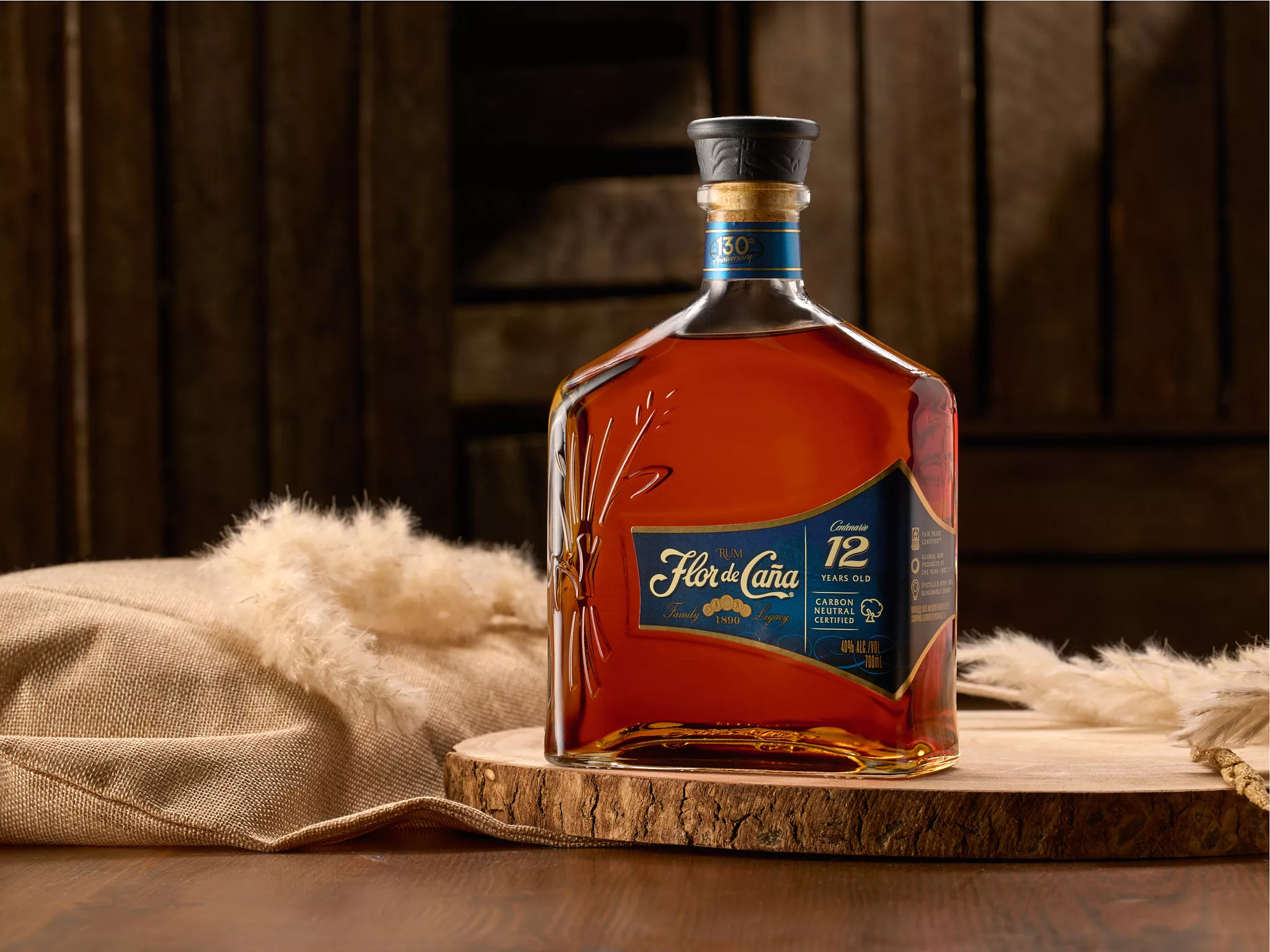 still life d'une bouteille de rhum pour une publicité
