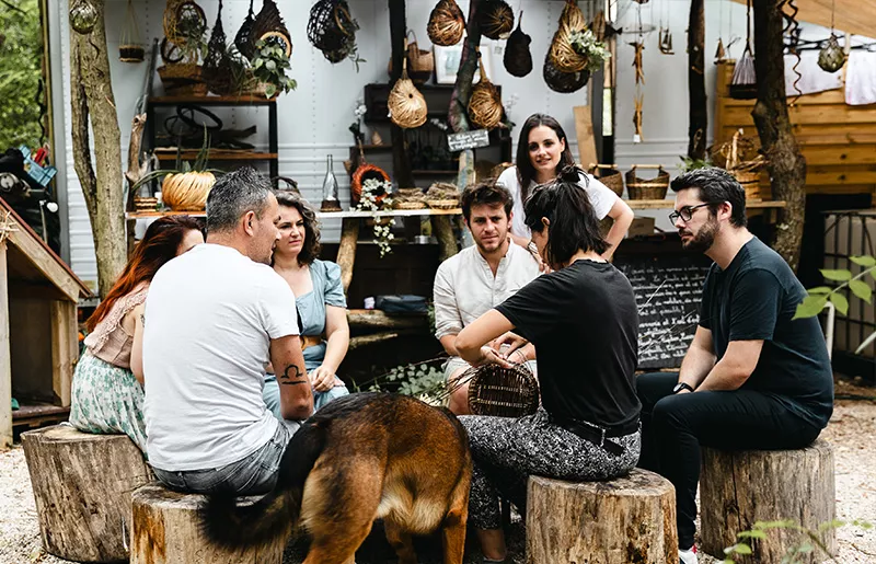 stage de vannerie avec Stéphanie Bidault de l'atelier Vannerie Libre