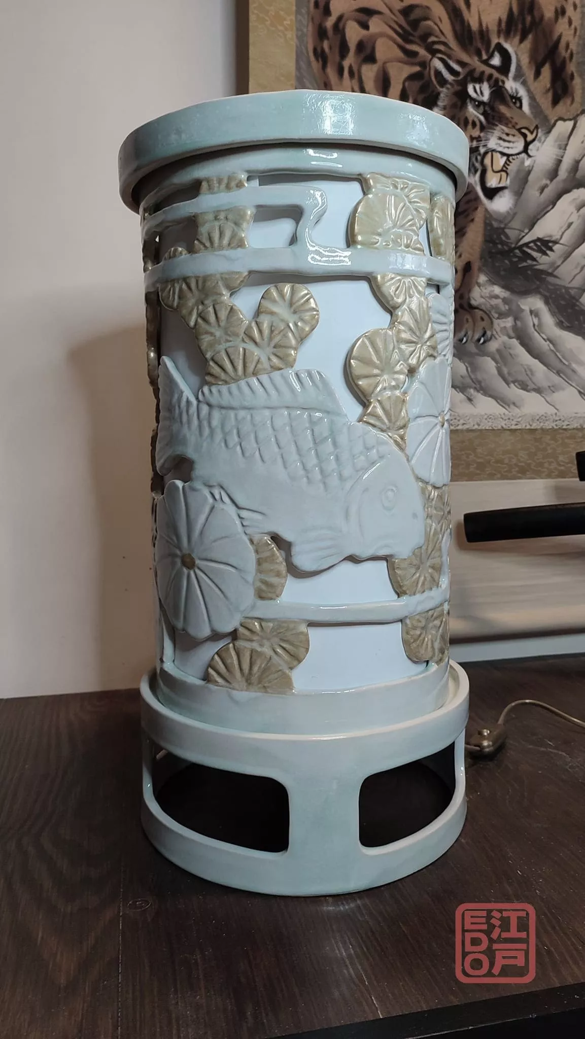 EDO Ceramic - Lampe - Le bassin aux koi 65 cm ht