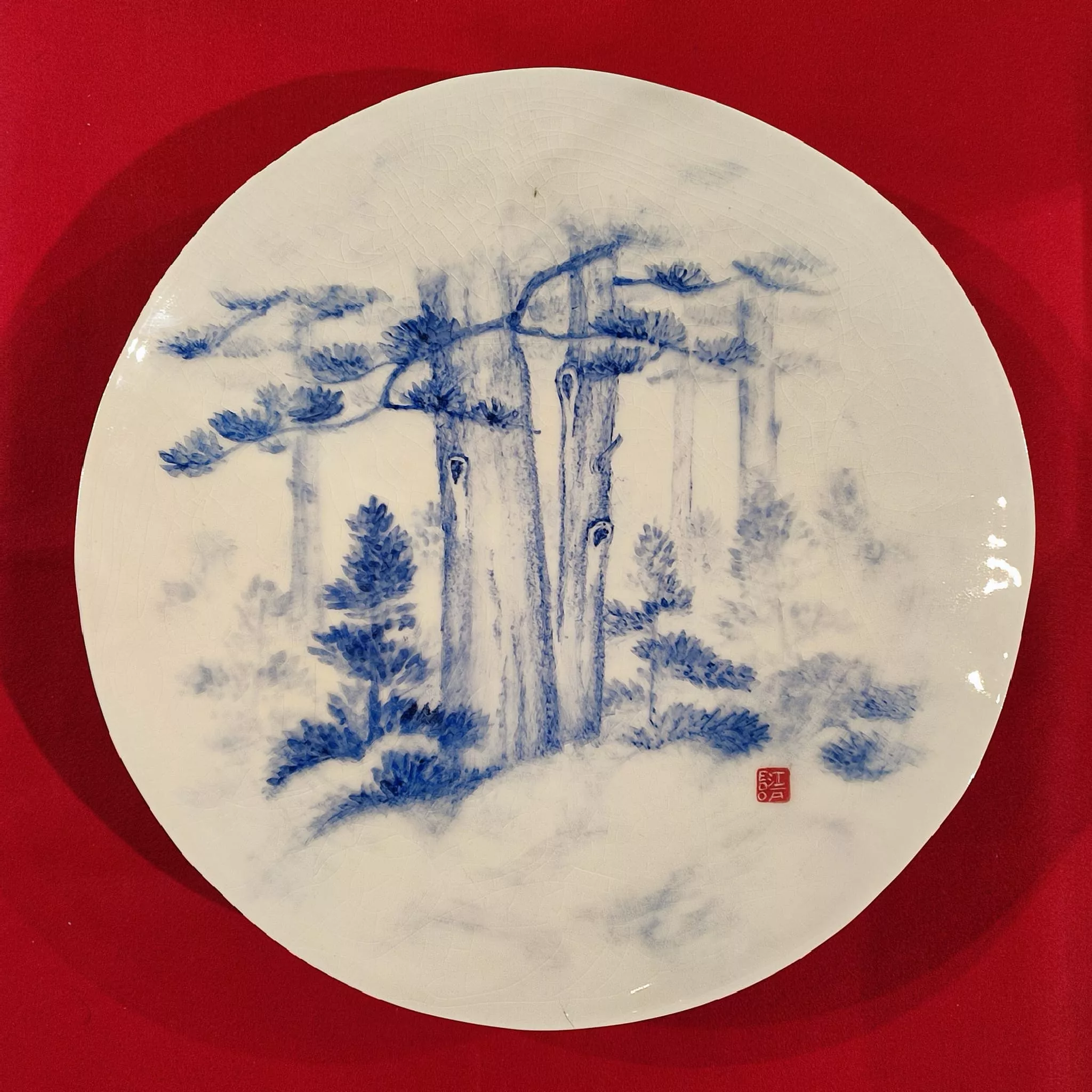 EDO Ceramic - Forêt bleue diamètre 42 cm