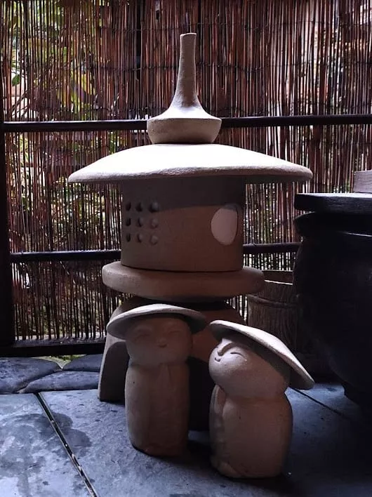 EDO Ceramic - yukimi-gata et jizo en grès ingélif
