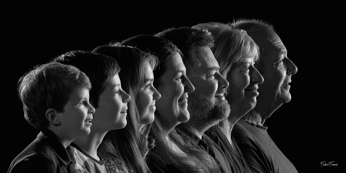 Portrait de famille intergénérationnel 