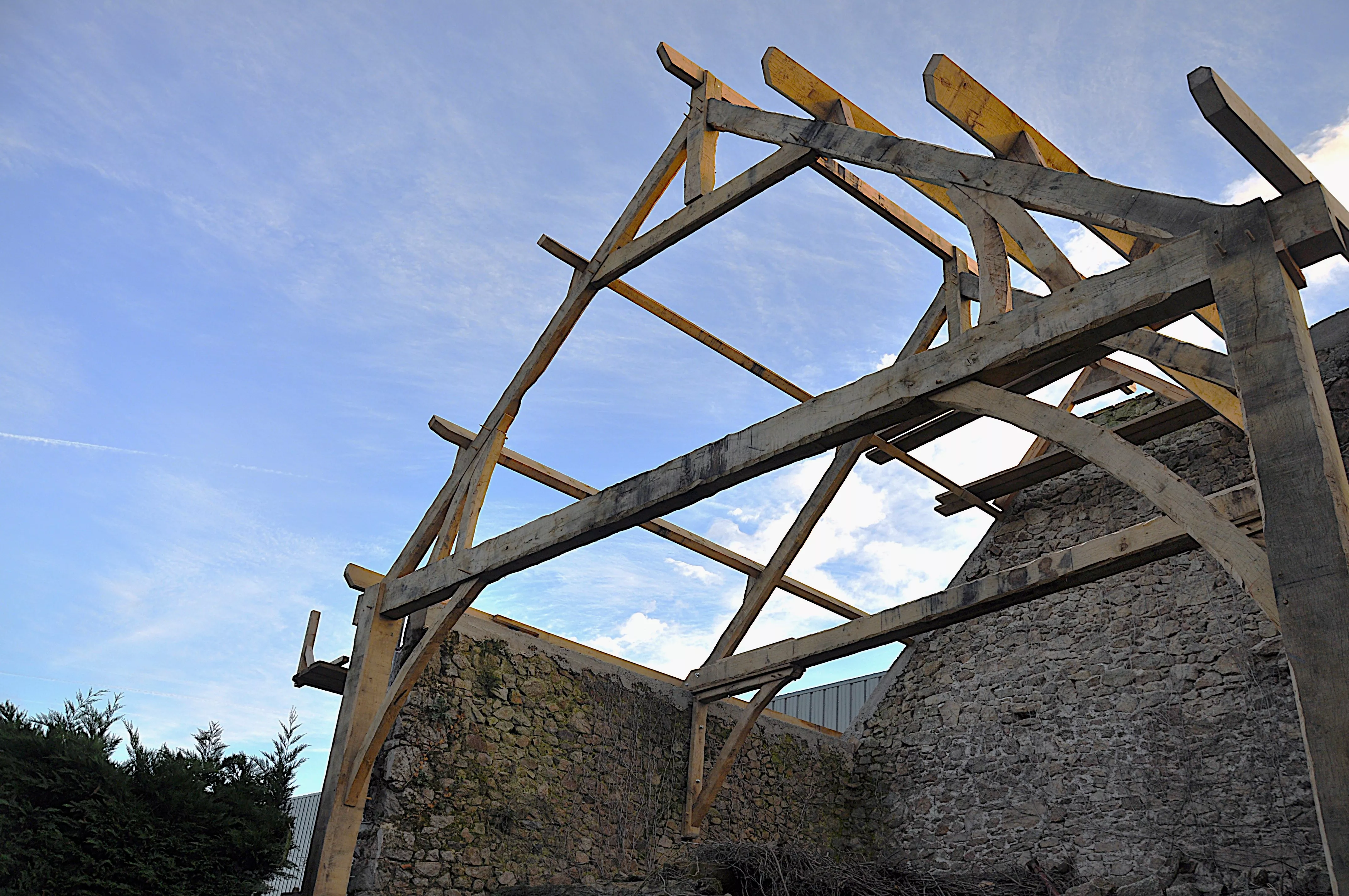 Charpente traditionelle en chêne