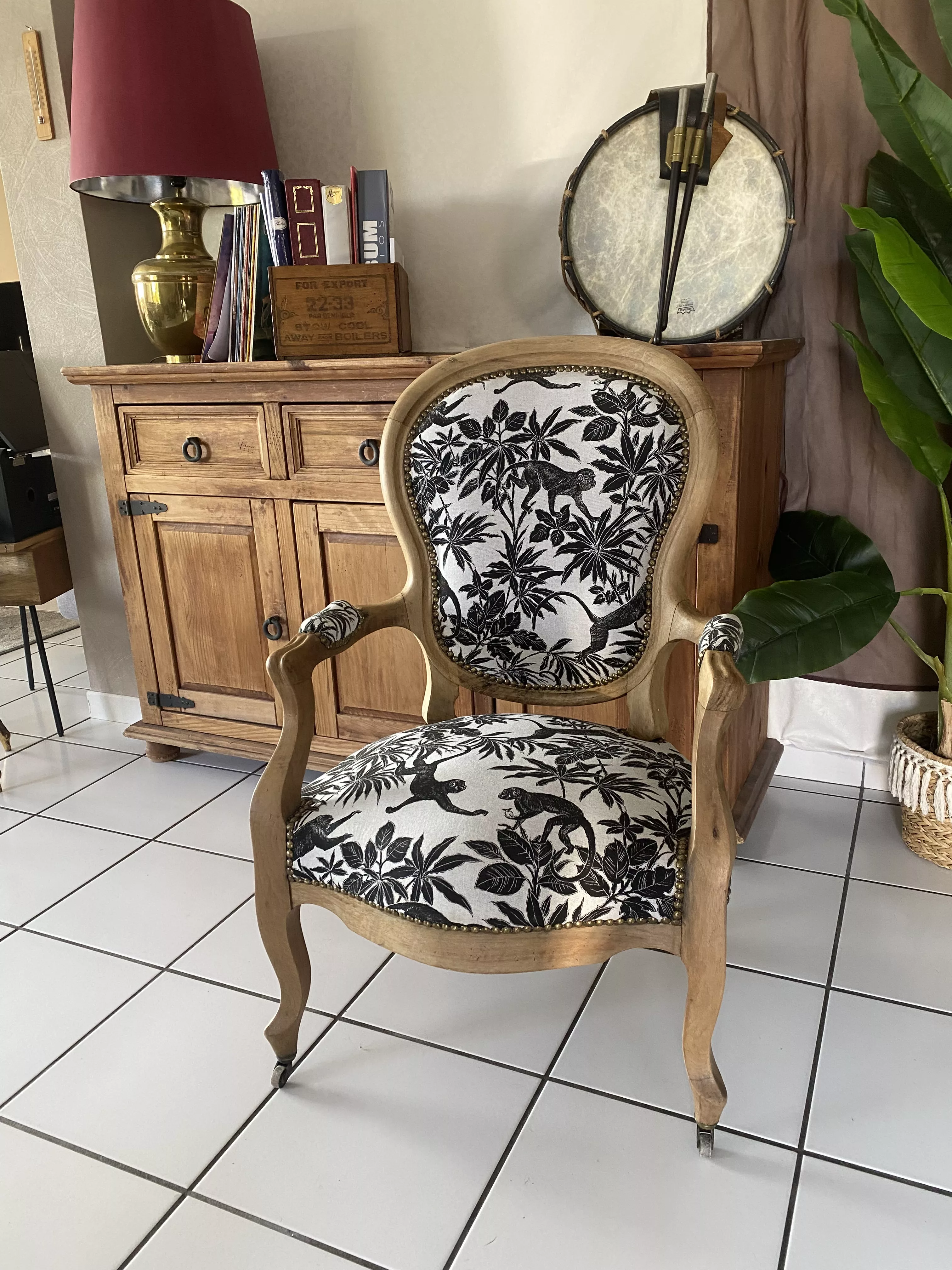 Fauteuil Voltaire restauré