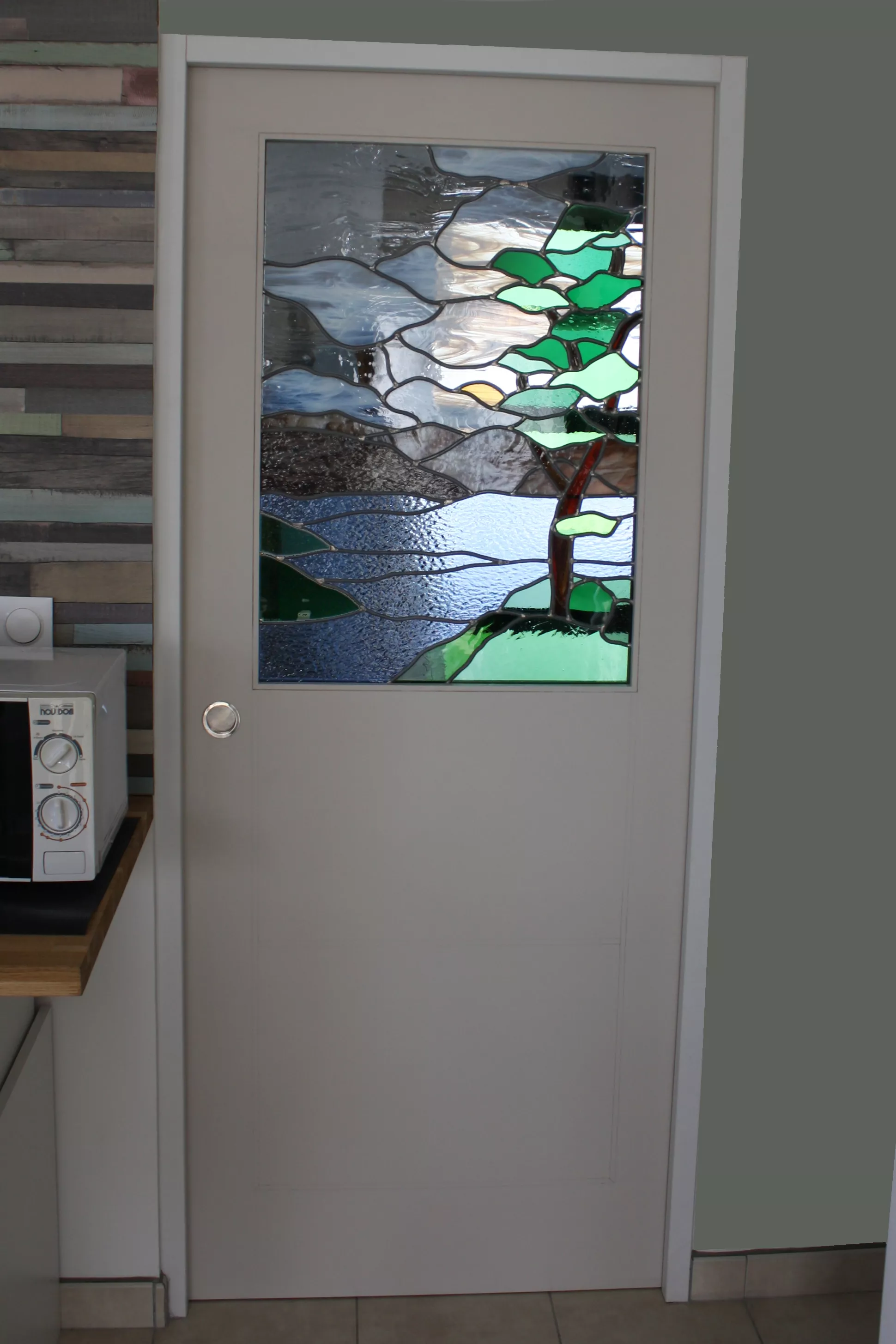 vitrail lac de montagne