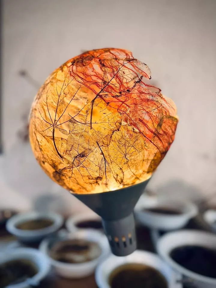 Sphère en dentelle végétale