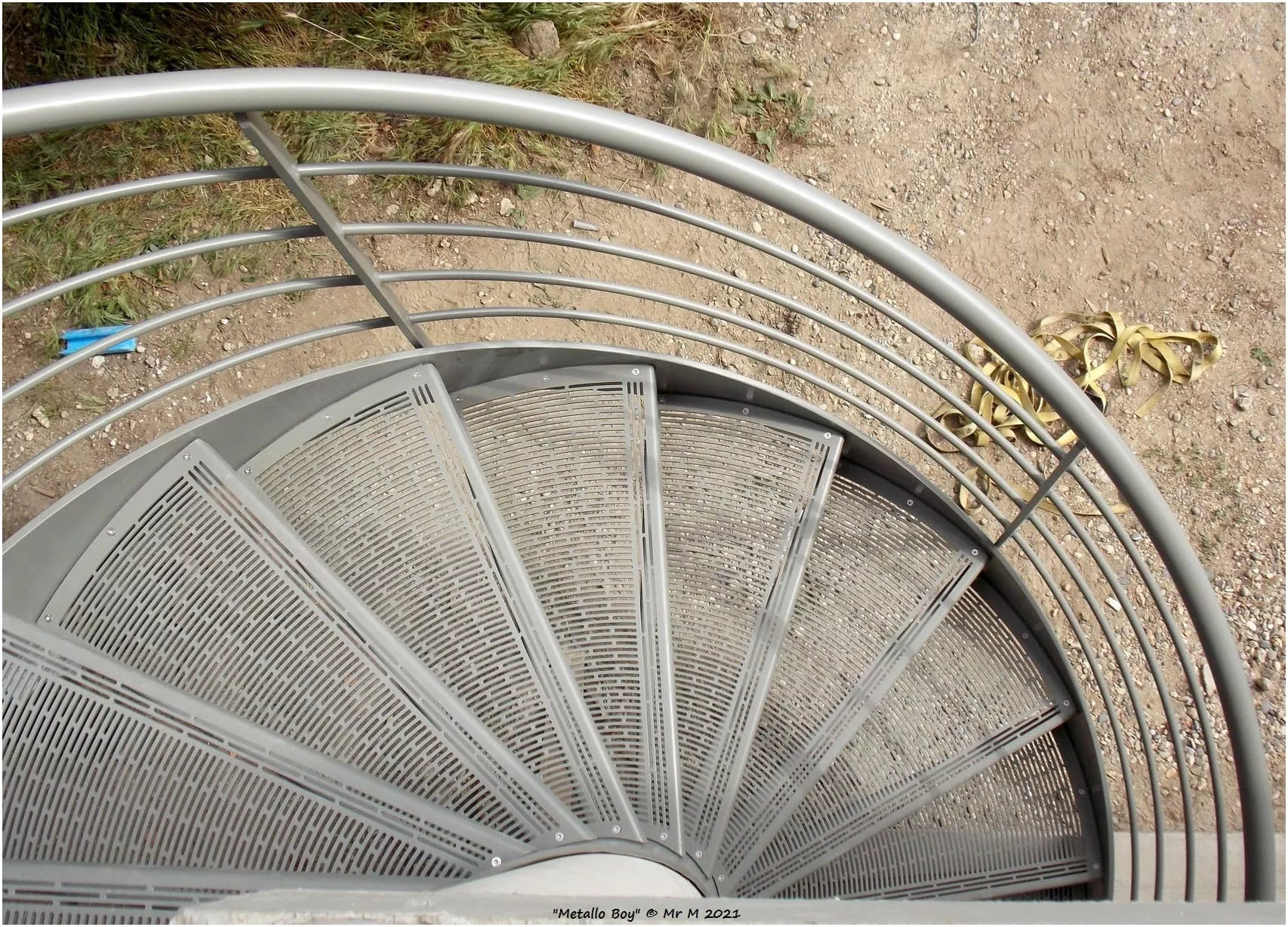 Vue d'escalier hélicoïdal