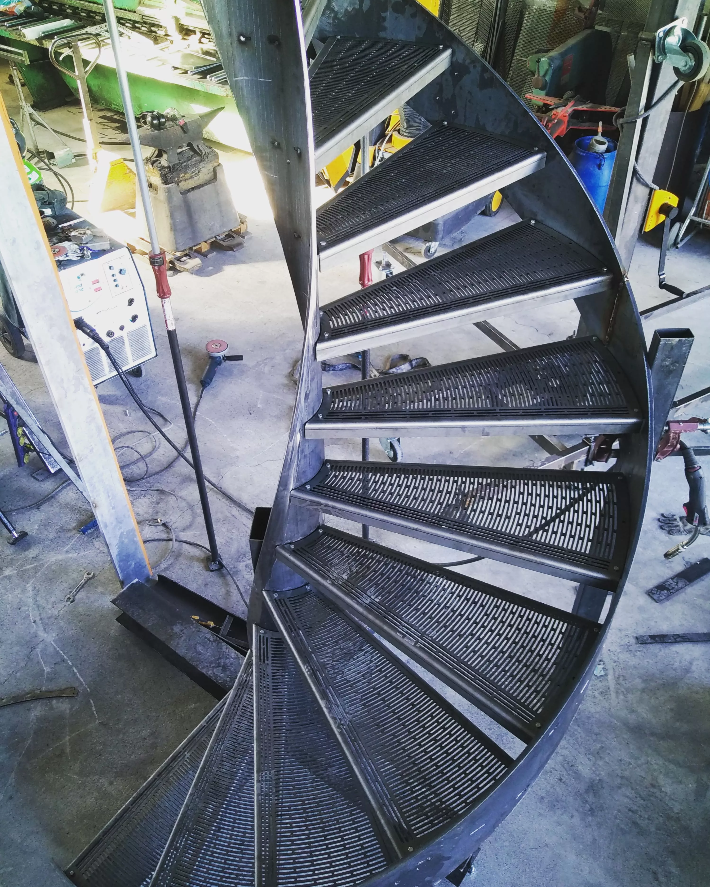 Vue d'escalier hélicoïdal