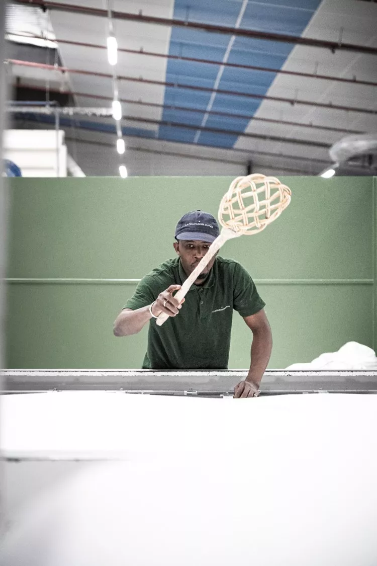 Répartition du garnissage d'une couette