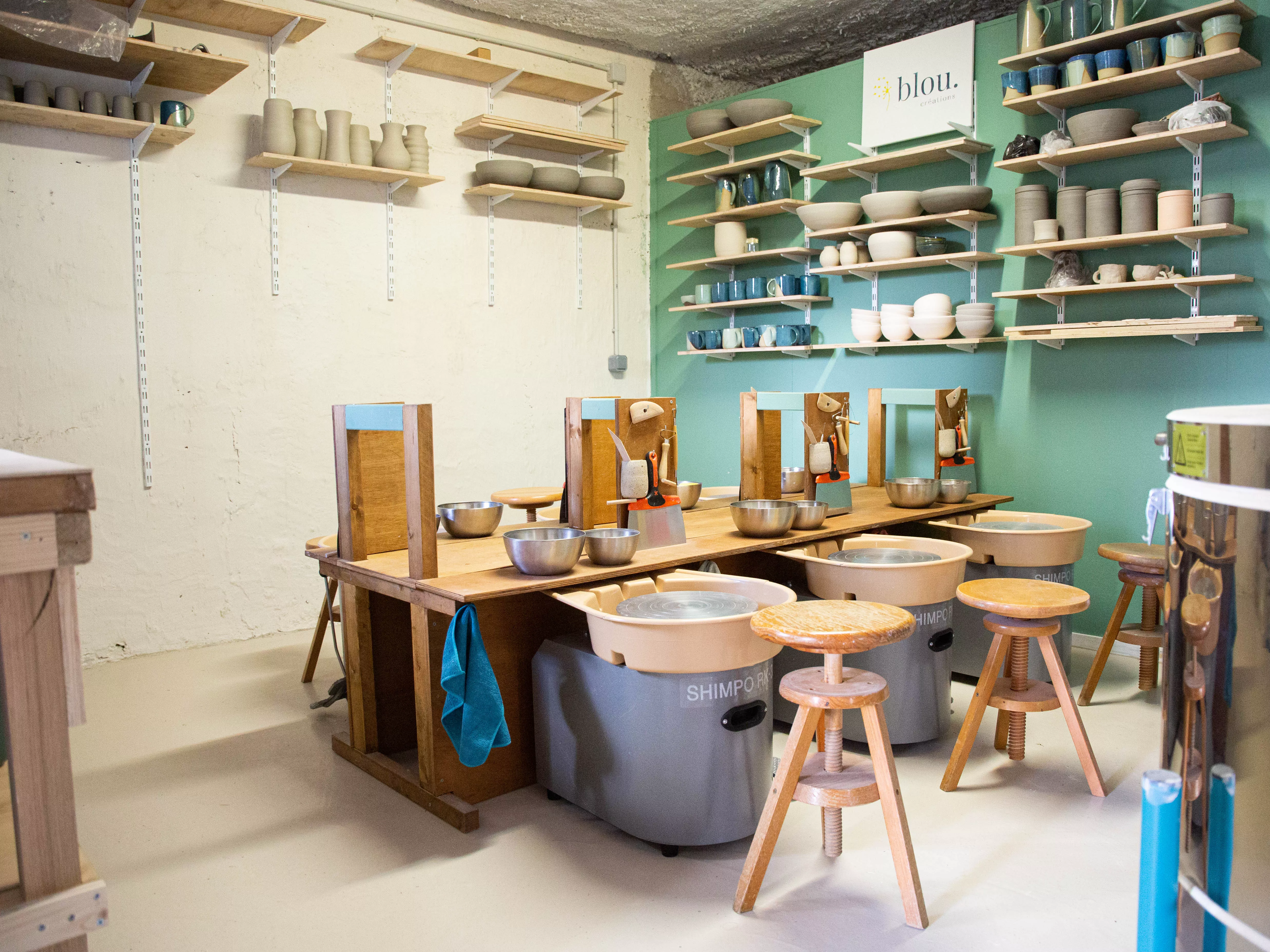 L'atelier avec les tours