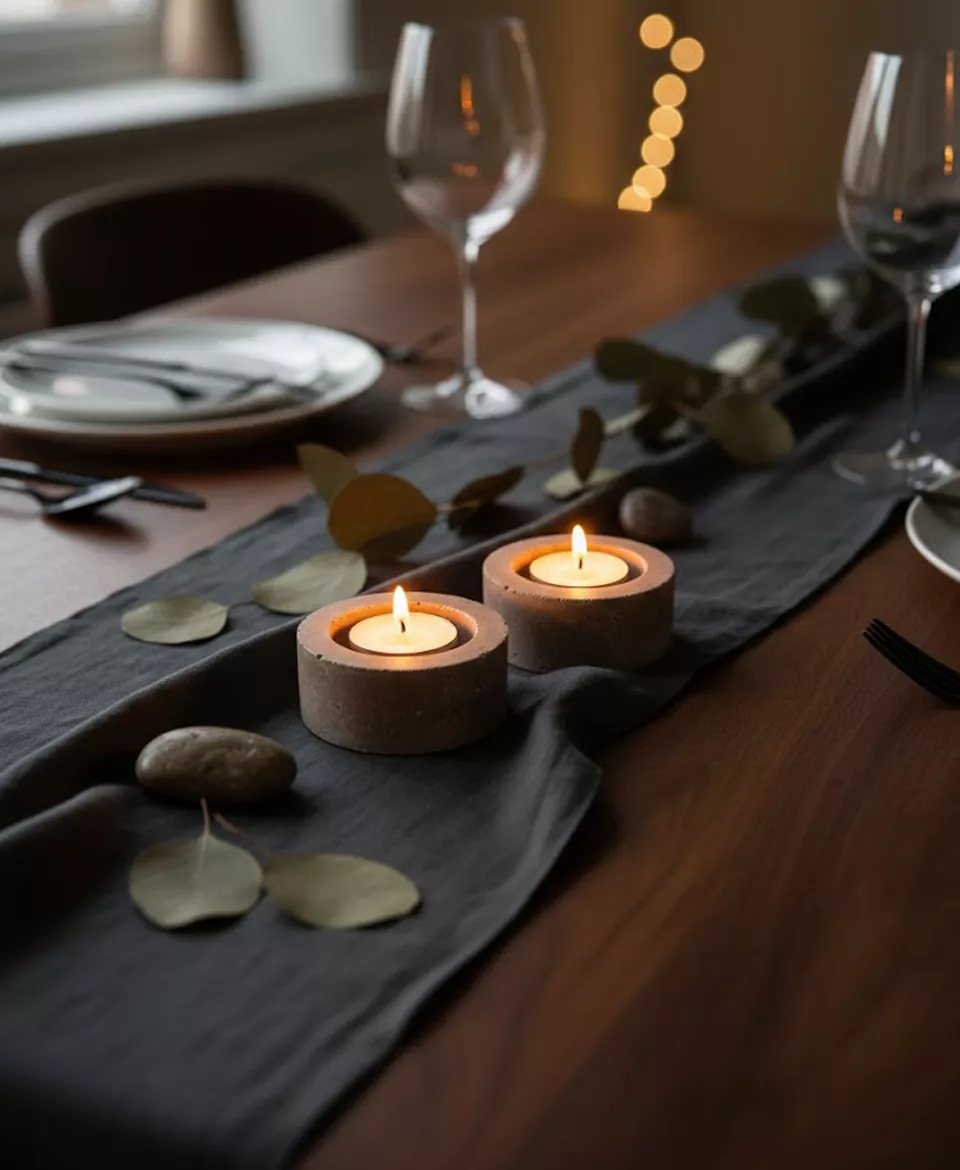 Duo de porte bougies chauffe-plat de la collection Pierre de Causse