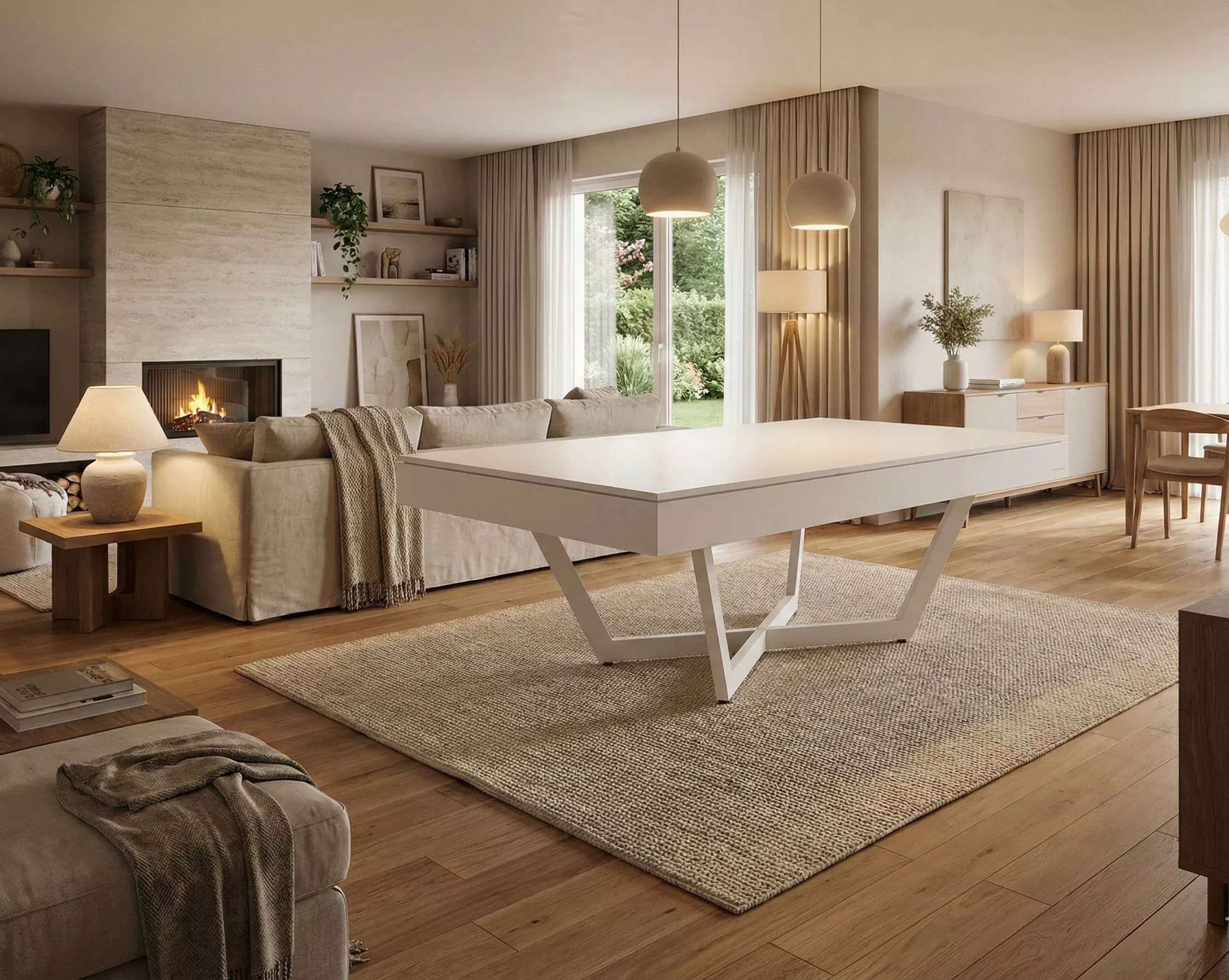 Prime avec plateau table blanc