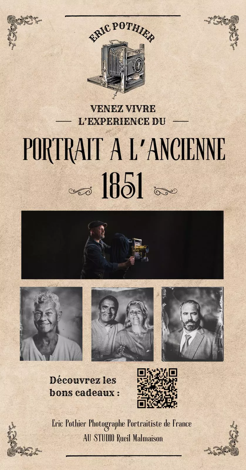 Portraits à l'ancienne 1851, collodion humide