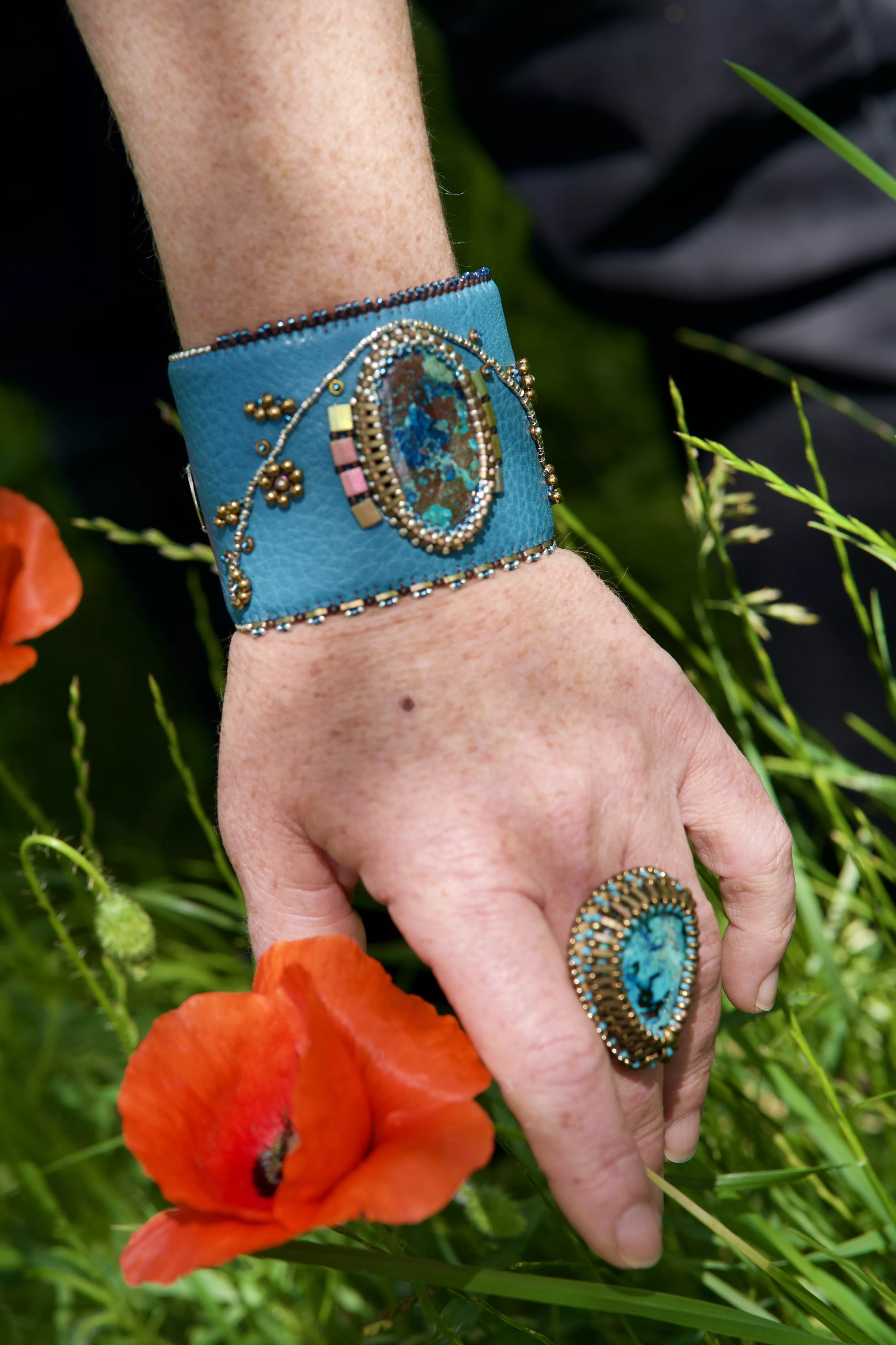 ensemble Shatuckite brodée de perles