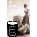 La Garde Robe d'Emma, création pour l'exposition "Madame rêve en Bovary" lors du bicentenaire de la mort de Flaubert, fragrance d'exposition, marque-pages et bougies parfumés.