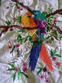 perroquets brodés