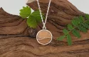 Bijou nature en argent et bois Nature Précieuse collier vagues
