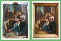 Restauration du tableau "La Visitation" avant-après.