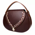 Sac cuir et dentelle