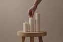 Bougies décoratives en cire d'olive façonnées à la main par MARIE SEGUIN