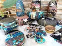 Collection de coussins de méditation et accessoires bien-être en tissus japonais colorés, faits main.