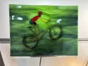 Tableau en verre crée en fusing - VTT dans le vercors