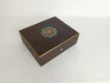 Coffret en bois TRIADE avec marqueterie décorative, fabrication française sur mesure